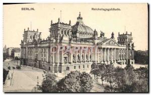 Old Postcard Berlin Reichstagebaude