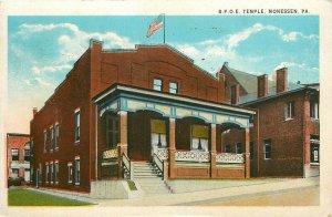 Monessen Pennsylvania  BPOE Temple Flag 1915 Postcard 24-7401