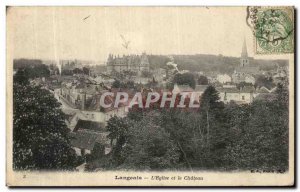 Old Postcard Langeais The Church and the Chateau