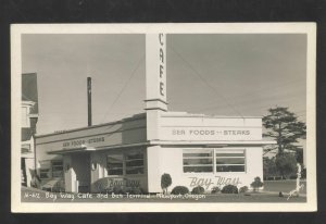 RPPC NEWPORT OREGON BAY WAY CAFÉ RESTAURANT STEAKS REAL PHOTO POSTCARD