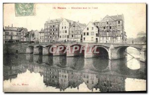 Old Postcard Meaux Mills On The Bridge