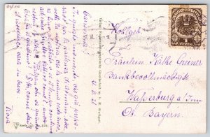 Catherine Klein~Orange & White Pansies~Lavender Gray Back~Shadows~1921