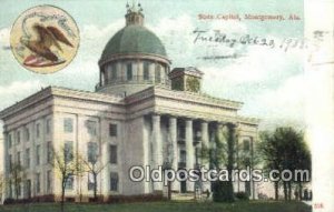 Montgomery, Alabama, AL State Capital USA 1908 small tear right edge, very li...