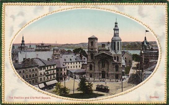 Canada Quebec The Basilica and City Hall Square