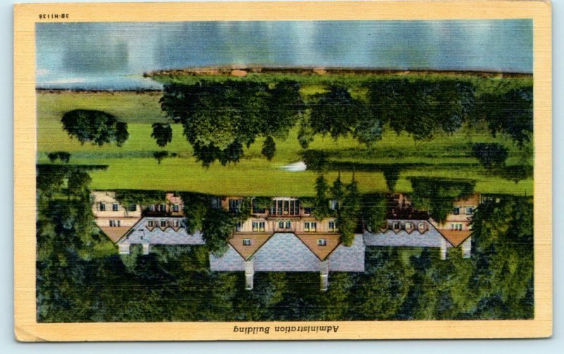 CATTARAUGUS COUNTY, NY ~ ALLEGANY STATE PARK 1944  Linen Postcard