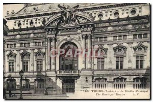 Postcard Old Tours Municipal Theater