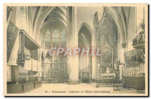 CARTE Old Toulouse Postal Interior of the church Saint Etienne