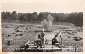 J67/ Fort Eustis Virginia RPPC Postcard c1940s TRTC Troops on Course Cline  302