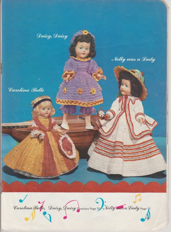 1952 J & P Coats Presenting Dolls from Old American Songs Crochet Book #292