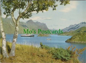 Norway Postcard - The Express Coastal Liner Passing Raftsund Sound   RR8910
