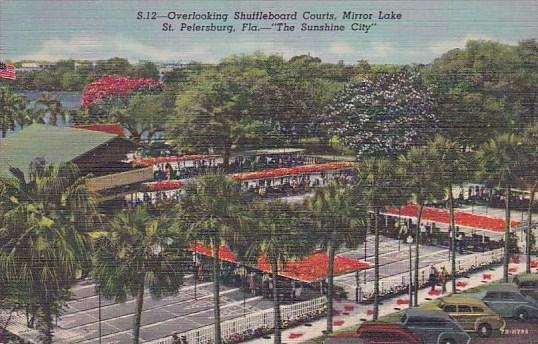 Florida Saint Petersburg Overlooking Shuffleboard Courts Mirror Lake