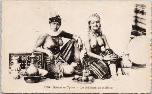 Beautiful African Women Topless Nude 2104 Scenes et Types Algeria Postcard E45