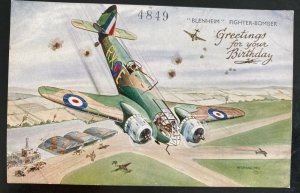 Mint England Picture Postcard Bristol Blenheim Fighter Bombers Attack On Germany