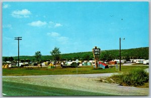 Postcard Sudbury Ontario 1950s Carol’s Campsite Tent Trailer Camping Old Campers