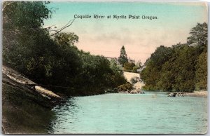 Coquille River At Myrtle Point Oregon OR Fishing Spot Postcard