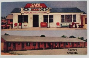 Griffin Georgia Campbell's Home Cooking Cafe Coca Cola Cooler Postcard Q20