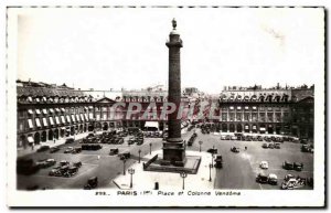 Old Postcard Paris Place and Vendome Column