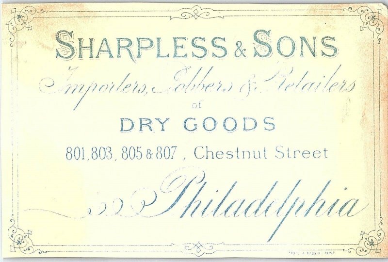 1880's Lovely Lady Sharpless & Sons Lot Of 4 Victorian Trade Card P119