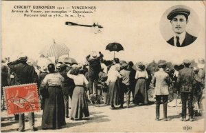 CPA Circuit Européen 1911 VINCENNES Arrivée de VIDART monoplan (809974)