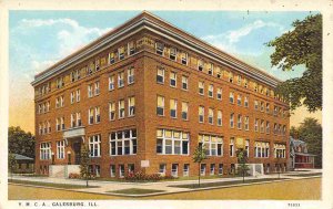 YMCA Building Galesburg Illinois 1930s postcard