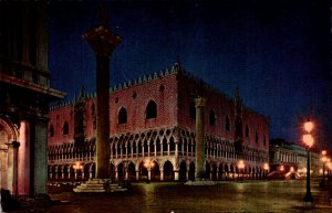 Italy Venice The Ducal Palace By Night