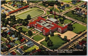 Airview Bosse High School And Enlow Field Evansville Indiana IN Postcard