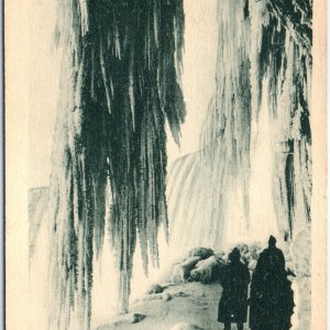 c1910s Ontario, CA Horseshoe Falls RPPC Giant Icicle Niagara Winter Crystal A147