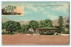c1960's Motel US 66 Highway Monrovia California CA Vintage Unposted Postcard