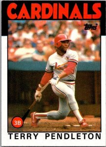 1986 Topps Baseball Card Terry Pendleton St Louis Cardinals sk10725