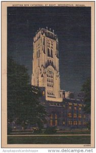 Indiana Indianapolis Scottish Rite Cathedral At Night 1945