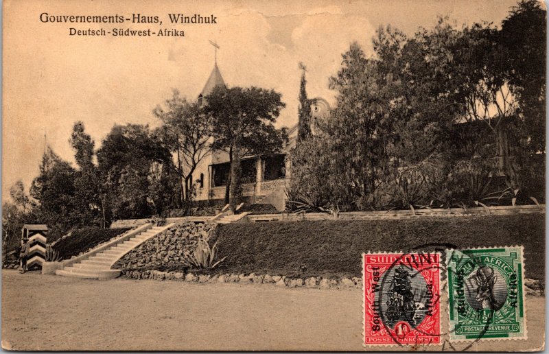 Government House Windhuk South Africa Postcard used 1927/28