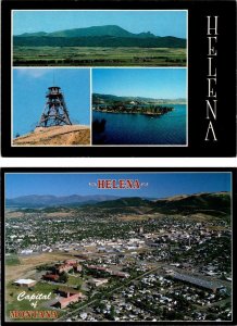 2~4X6 Postcards HELENA, MT Montana FIRE TOWER~CANYON FERRY LAKE~MARINA & AERIAL