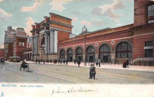 North Union Station Railroad Depot Boston Massachusetts 1905c Tuck postcard