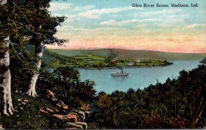 Indiana Madison Ohio River Scene Curteich