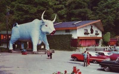 Vintage Paul Bunyan's Blue Ox \Babe\ REDWOOD HWY, CA