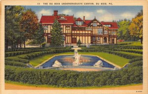 Du Bois Undergraduate Center Pennsylvania 1940s linen postcard