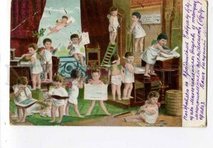 3034888 MULTIPLE BABIES as CUPID Angels Vintage Collage PC