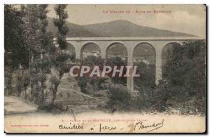 Old Postcard Valley of & # 39Aude and around Pradelle Viaduct near Quillan
