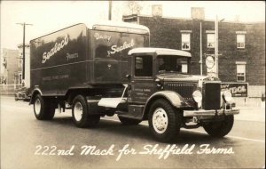 Mack Truck Sealect Dairy Advertising 1940s-50s Real Photo Postcard