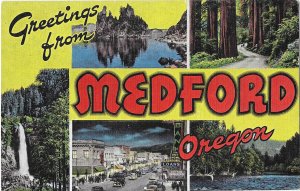 Greetings from MEDFORD Oregon Multi View