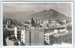 RPPC  SANTIAGO, CHILE Birdseye View VISTA PARCIAL 1955 Real Photo Postcard