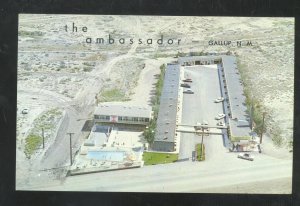 GALLUP NEW MEXICO NM THE AMBASSADOR MOTEL ROUTE 33 ADVERTISING POSTCARD