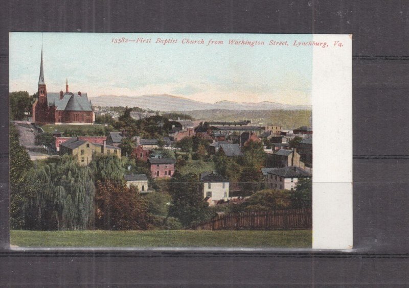 VIRGINIA, LYNCHBURG, FIRST BAPTIST CHURCH, c1910 ppc., unused.