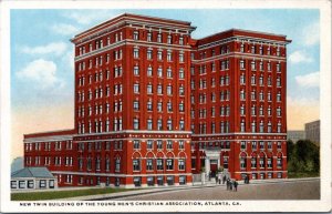 Postcard GA Atlanta YMCA New Twin Building Young Men's Christian Association