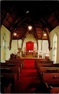 Vtg Waxahachie Texas TX St Paul's Episcopal Church Interior Postcard