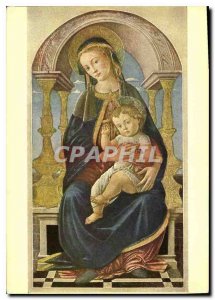 Postcard Modern Filipepi Sandro Madonna of the pilaster Golden