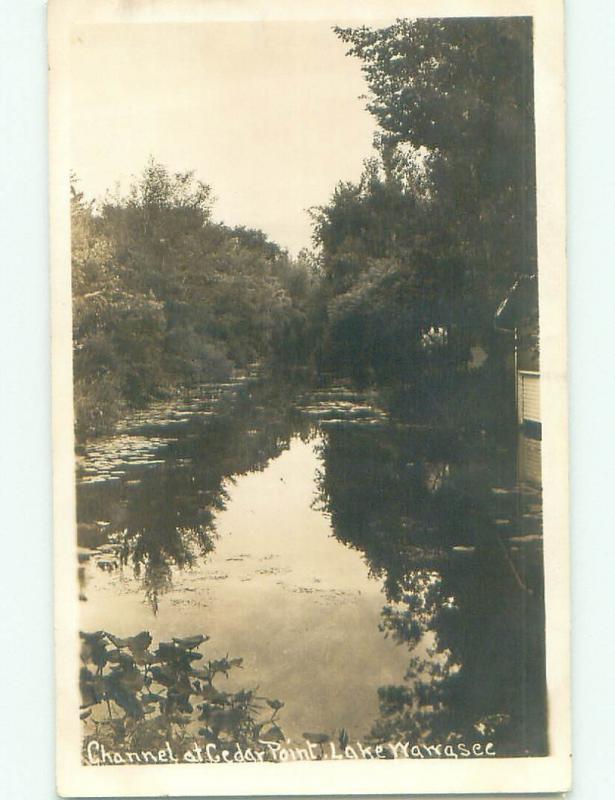 Pre-1942 rppc NICE VIEW Lake Wawasee By Syracuse & Goshen & Elkhart IN i5962-22