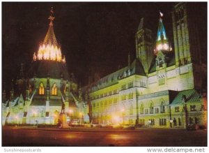 Canada Ottawa Parliament Hill At Night