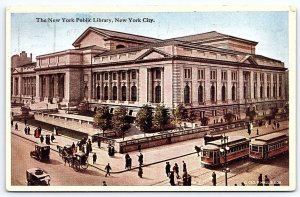 The New York Public Library New York City NYC Avenue & Street View Postcard