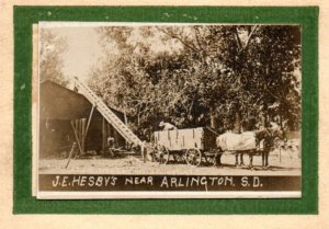 C.1910 J.E. Hesby Farm Arlington South Dakota Real Photo RPPC Postcard P165